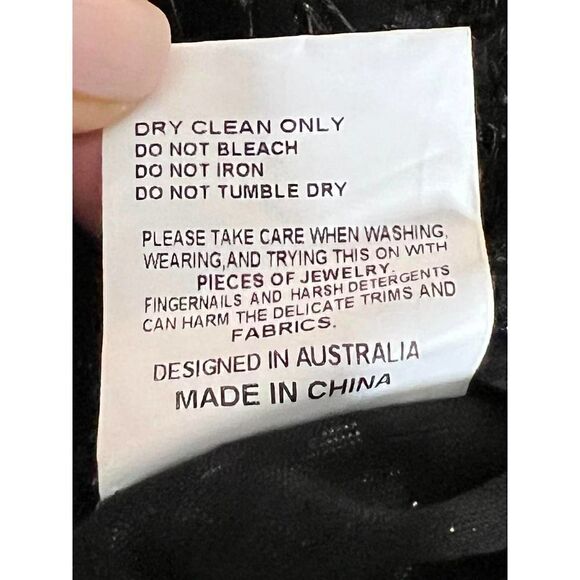 ELLIATT Top Black Cropped Tinsel Holiday Festive Blouse Kadis Size XS - Picture 10 of 13